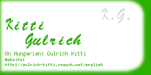 kitti gulrich business card